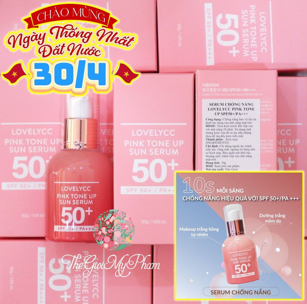 Serum Chống Nắng LovelyCC Pink Tone Up Sun 30g