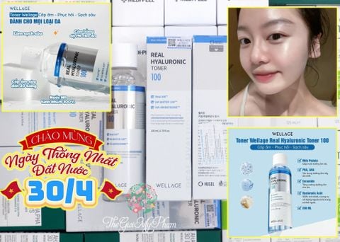 Nước Hoa Hồng Cấp Ẩm Sâu Cho Da Wellage Real Hyaluronic Toner 100