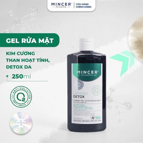 Gel Rửa Mặt Kim Cương Than Hoạt Tính Mincer Pharma Oxygen Detox Purifying Carbo-Gel 250ml