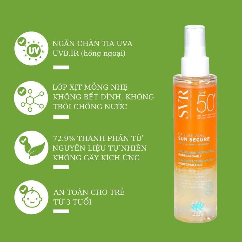 SVR - Xịt Chống Nắng SVR Sun Secure Eau Solaire 200ml