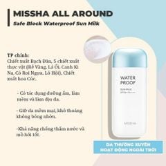 Missha - Kem Chống Nắng Water Proof Sun Milk 70ml (Xanh)