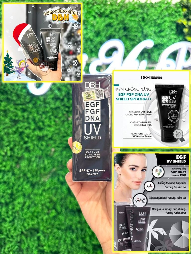 Kem Chống Nắng DBH EGF UV Shield SPF50 PA+++ 60ml (Ko Tđ)