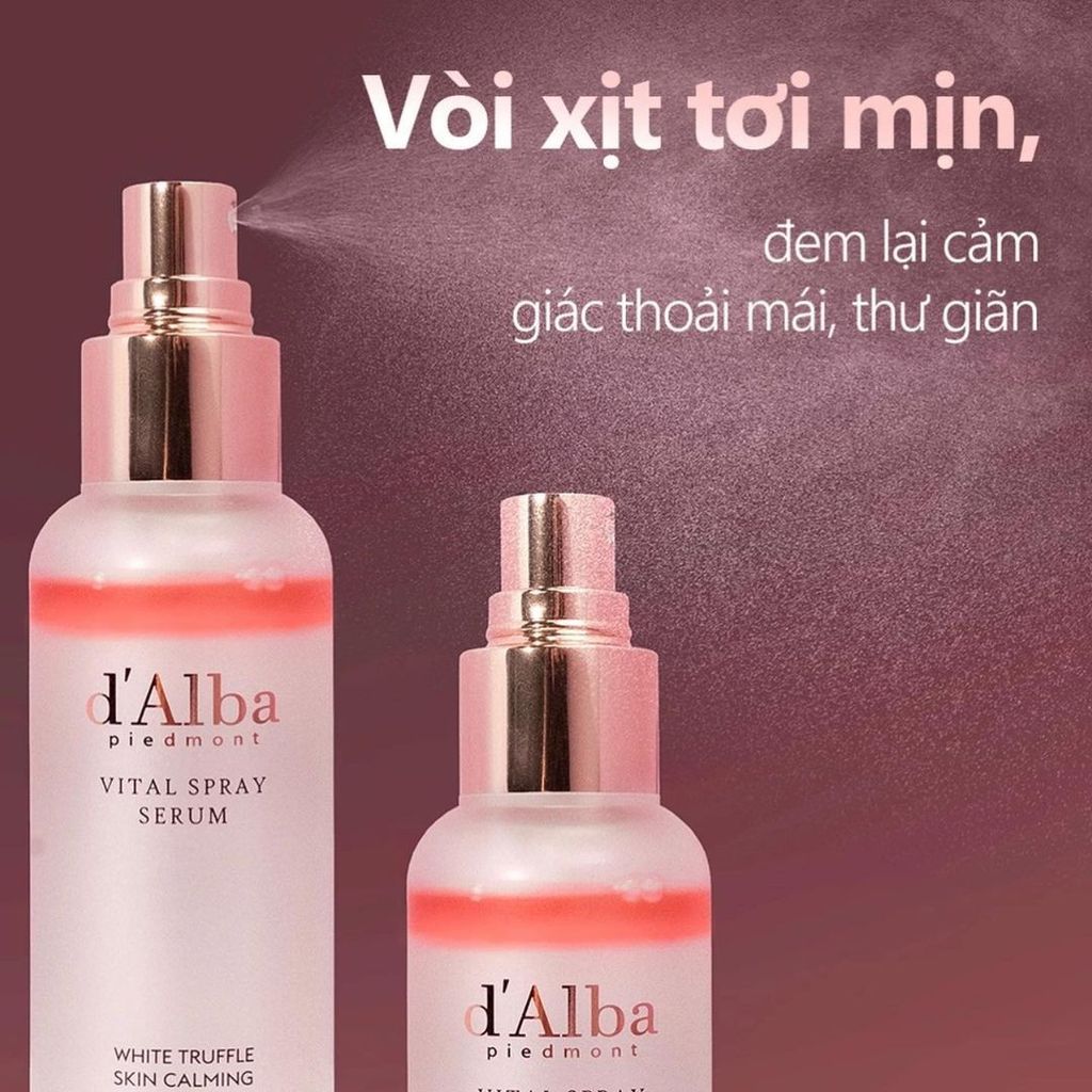 Xịt Khoáng Dưỡng Sáng Da, Chống Lão Hóa D'Alba White Truffle Vital Spray Serum 100ml (Hồng)