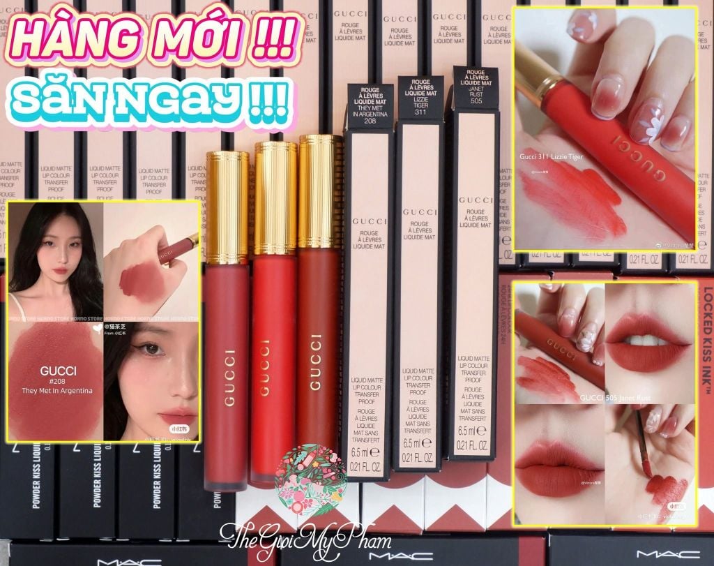 Gucci - Son Kem Lì Gucci Rouge Liquid Matte #208 (Ko Tđ)