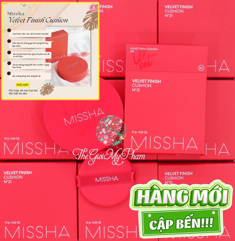 Cushion Missha Velvet Finish #21 (Đỏ)