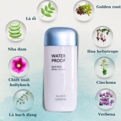 Missha - Kem Chống Nắng Water Proof Sun Milk 70ml (Xanh)