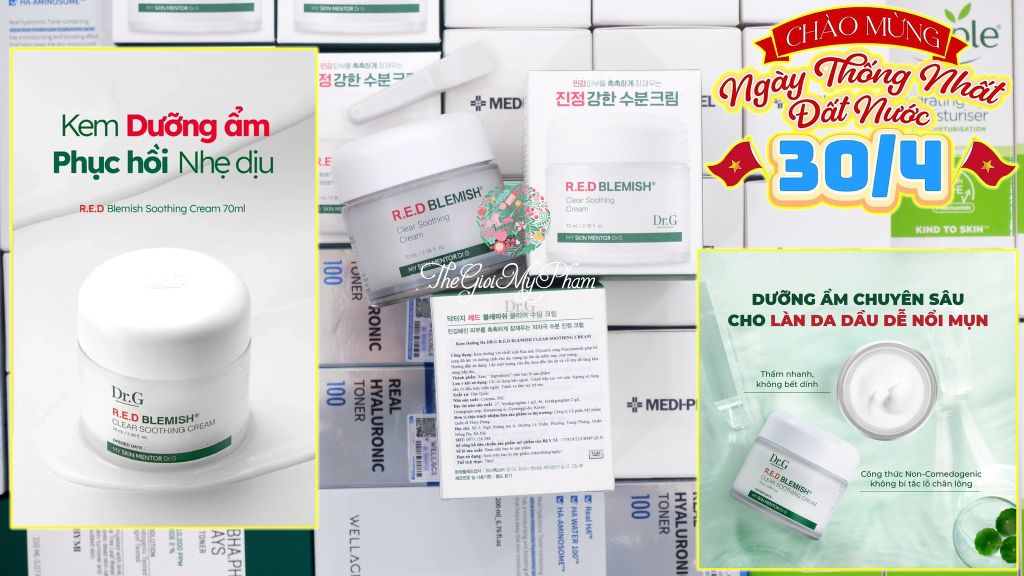 Kem Dưỡng Dịu Da, Phục Hồi Và Giảm Đỏ Dr.G R.E.D Blemish Clear Soothing 70ml