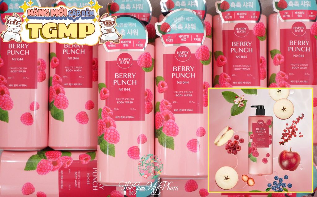 Sữa Tắm Happy Bath Natural 900g #Berry Punch