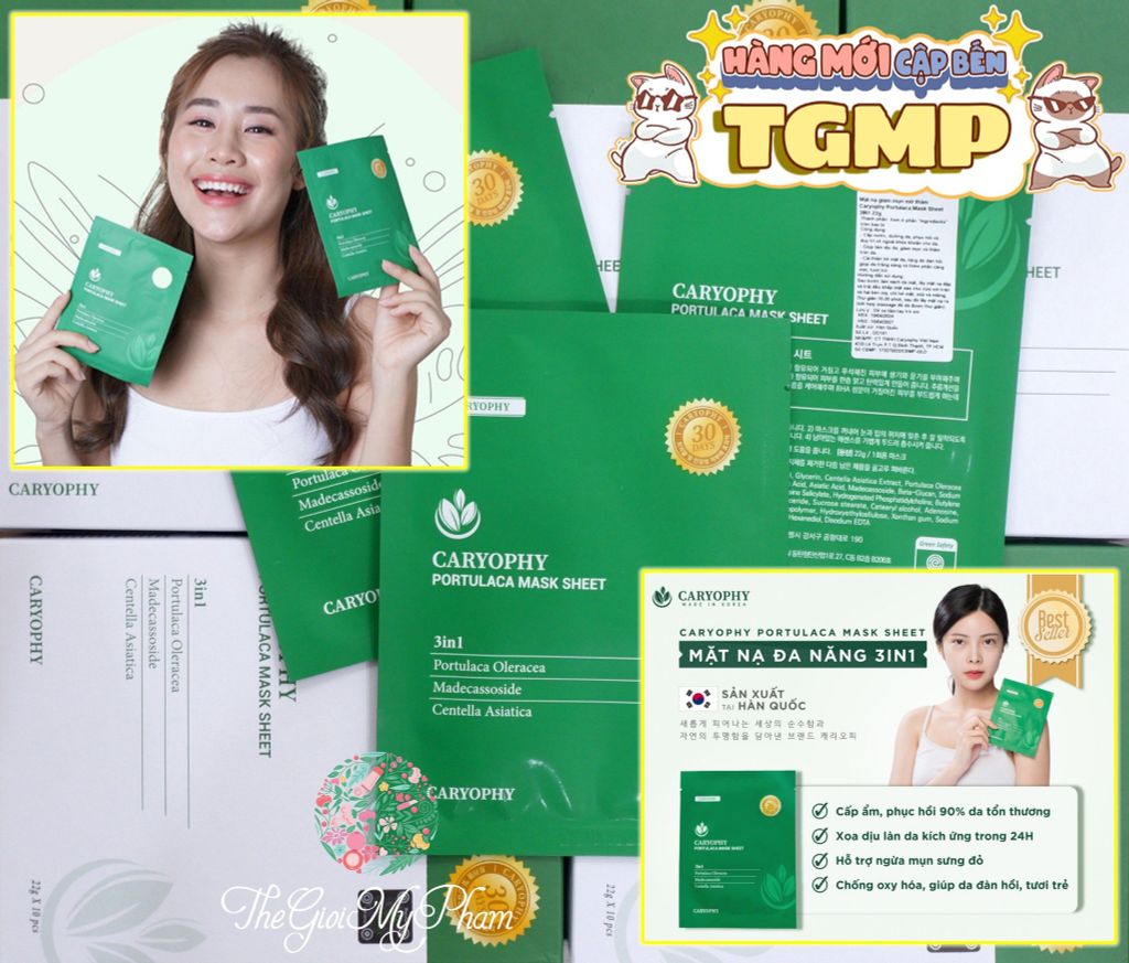Mặt Nạ 3in1 Dưỡng Da Làm Mờ Thâm Giảm Mụn Caryophy