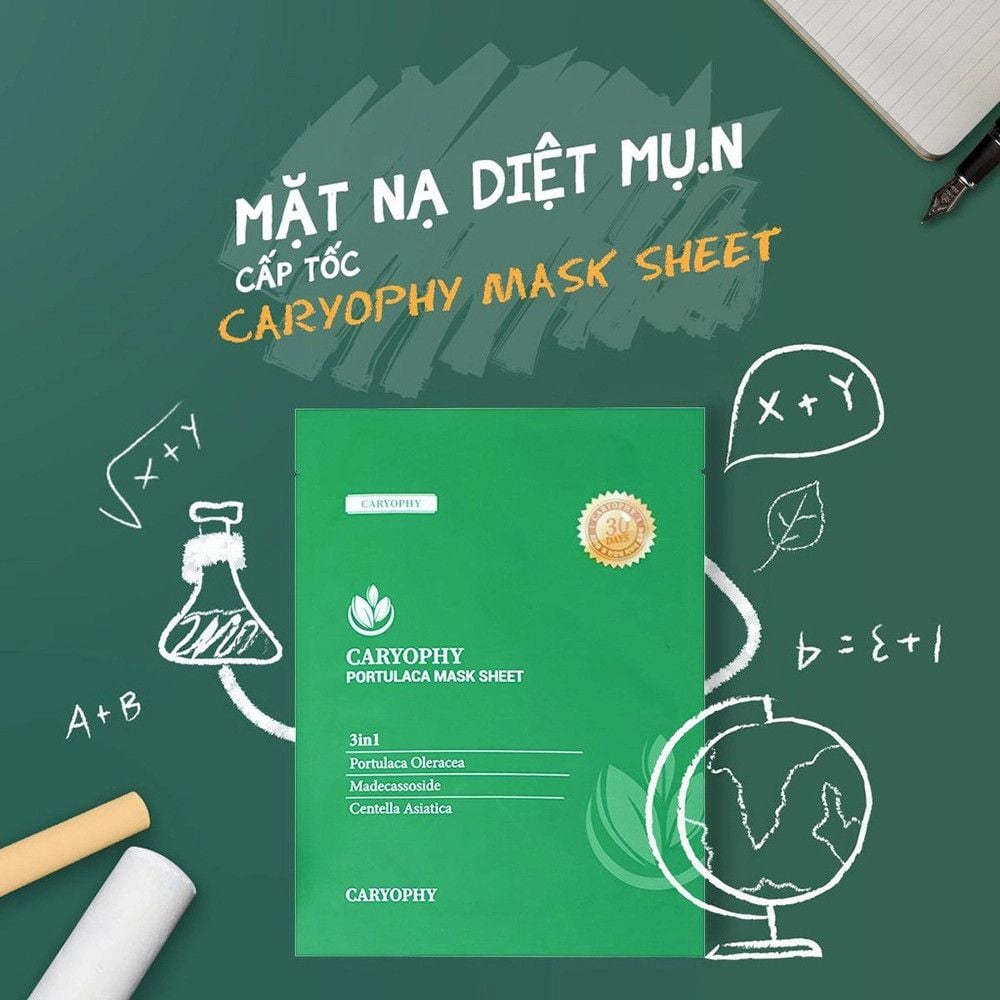 Mặt Nạ 3in1 Dưỡng Da Làm Mờ Thâm Giảm Mụn Caryophy