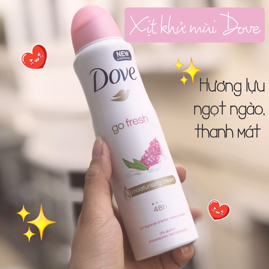 Xịt Khử Mùi Dove 48h 250ml #Lựu (Mẫu Mới)