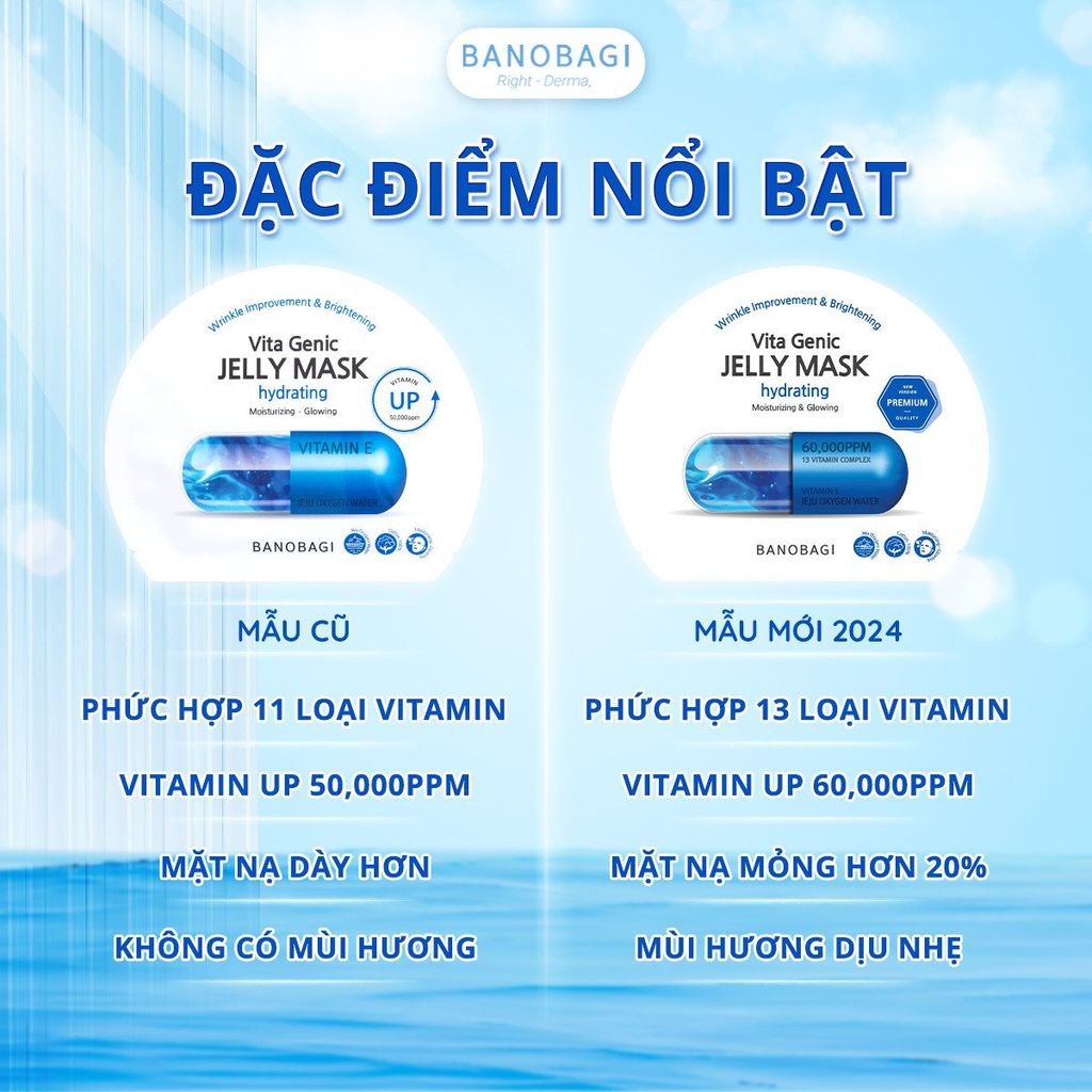 Mặt Nạ Banobagi Premium Vitamin E (Xanh Dương)