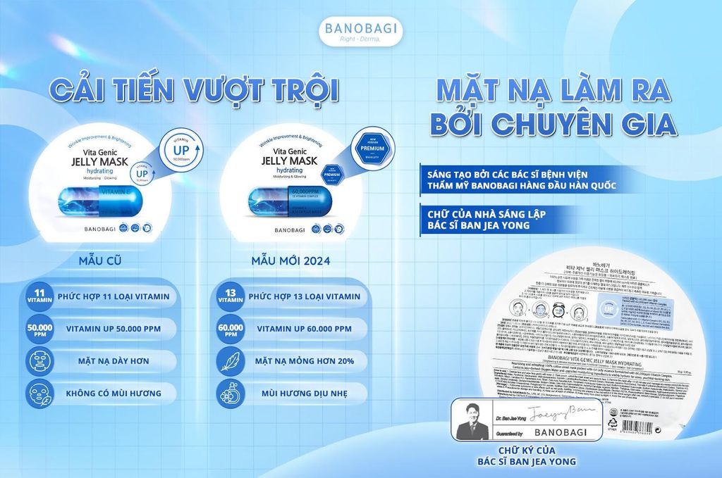 Mặt Nạ Banobagi Premium Vitamin E (Xanh Dương)