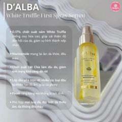 Xịt Khoáng Cấp ẩm Căng Bóng Da D'Alba White Truffle First Spray Serum 100ml (Vàng)