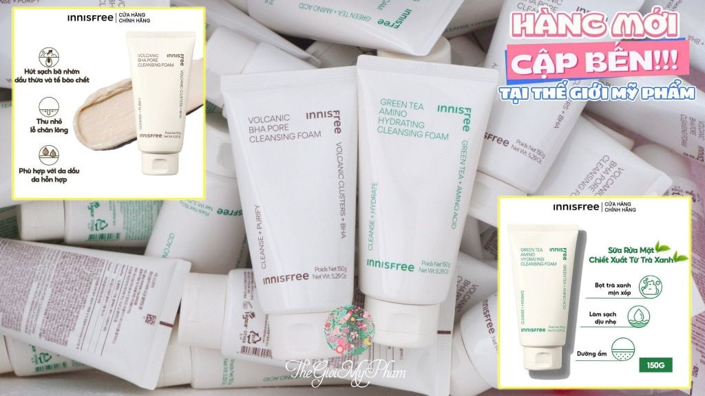Sữa Rửa Mặt Innisfree Volcanic BHA Pore Cleansing Foam 150g