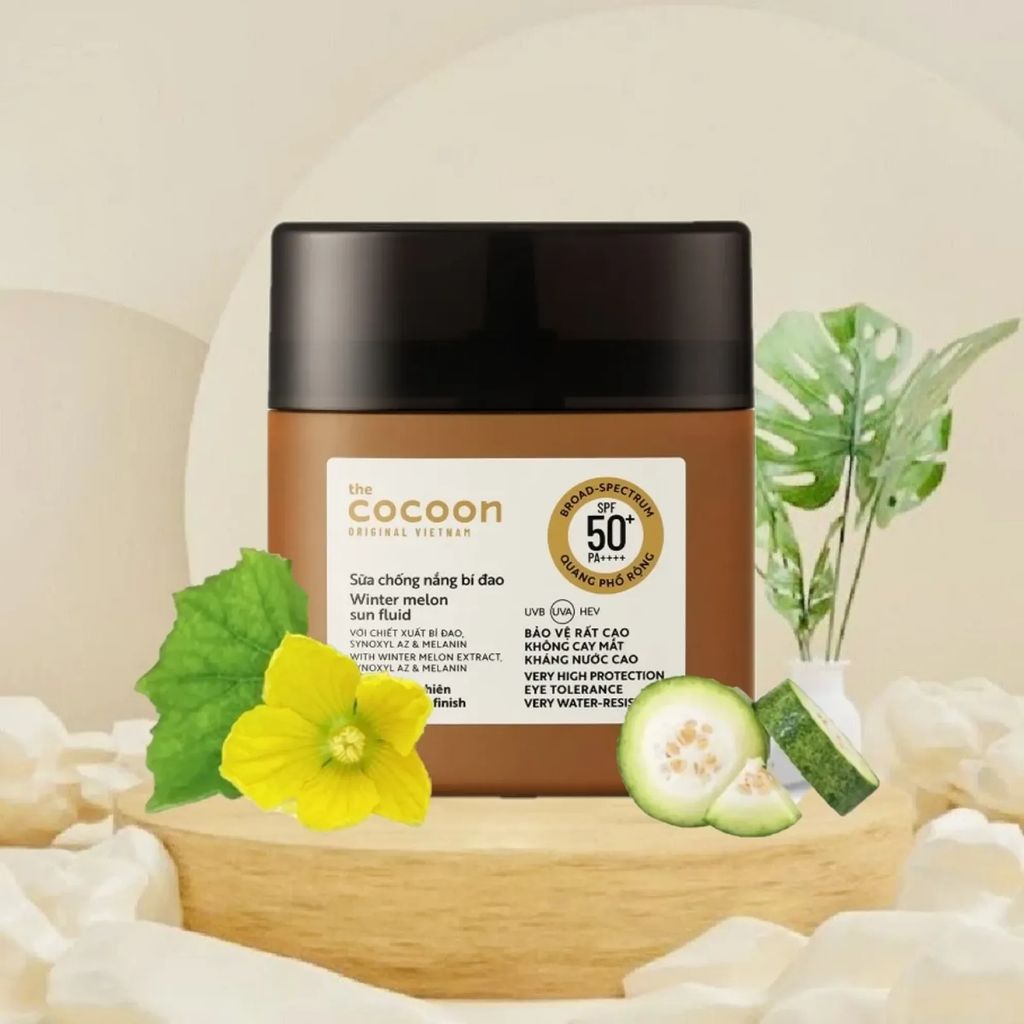 Sữa Chống Nắng Cocoon Bí Đao Winter Melon Sun Fluid SPF50+ PA++++ 50ml