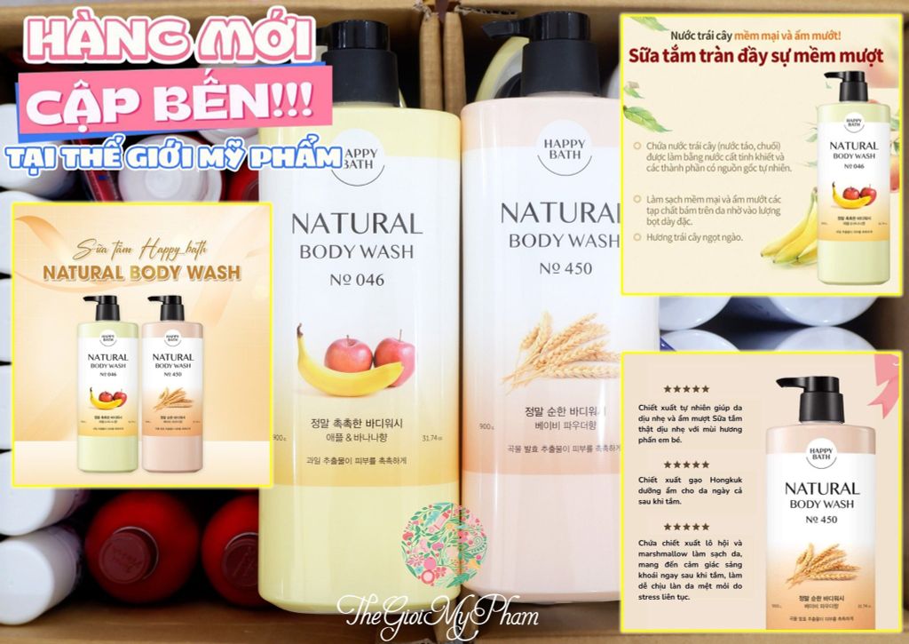 Sữa Tắm Happy Bath Natural 900g #Trái Cây
