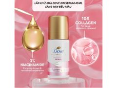 Lăn Khử Mùi Dove Sáng Da Niacinamide + Collagen 45ml