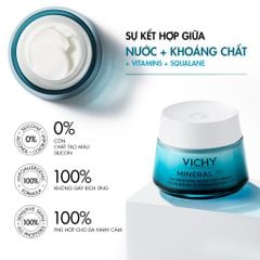 Kem Vichy Mineral 89 Cấp Ẩm Chuyên Sâu 72H 50ml #Light (Ko Tđ)