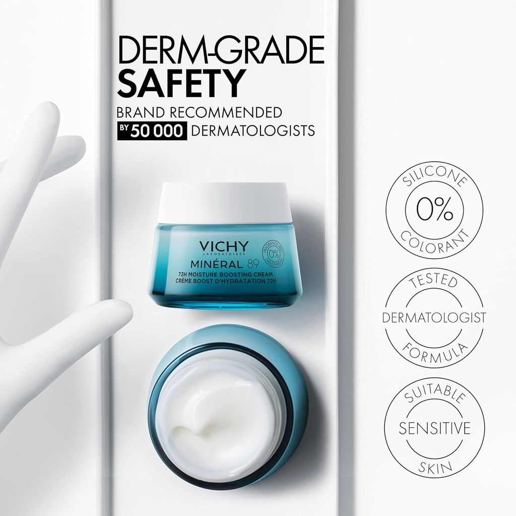 Kem Vichy Mineral 89 Cấp Ẩm Chuyên Sâu 72H 50ml #Fragrance-Free (Ko Tđ)