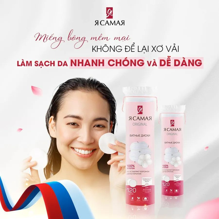 Bông Tẩy Trang Ya Samaya Cotton Pads 120 Miếng