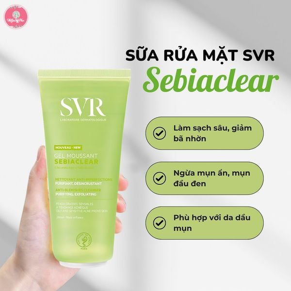 Gel Rửa Mặt Cho Da Dầu SVR Sebiaclear Gel Moussant 200ml
