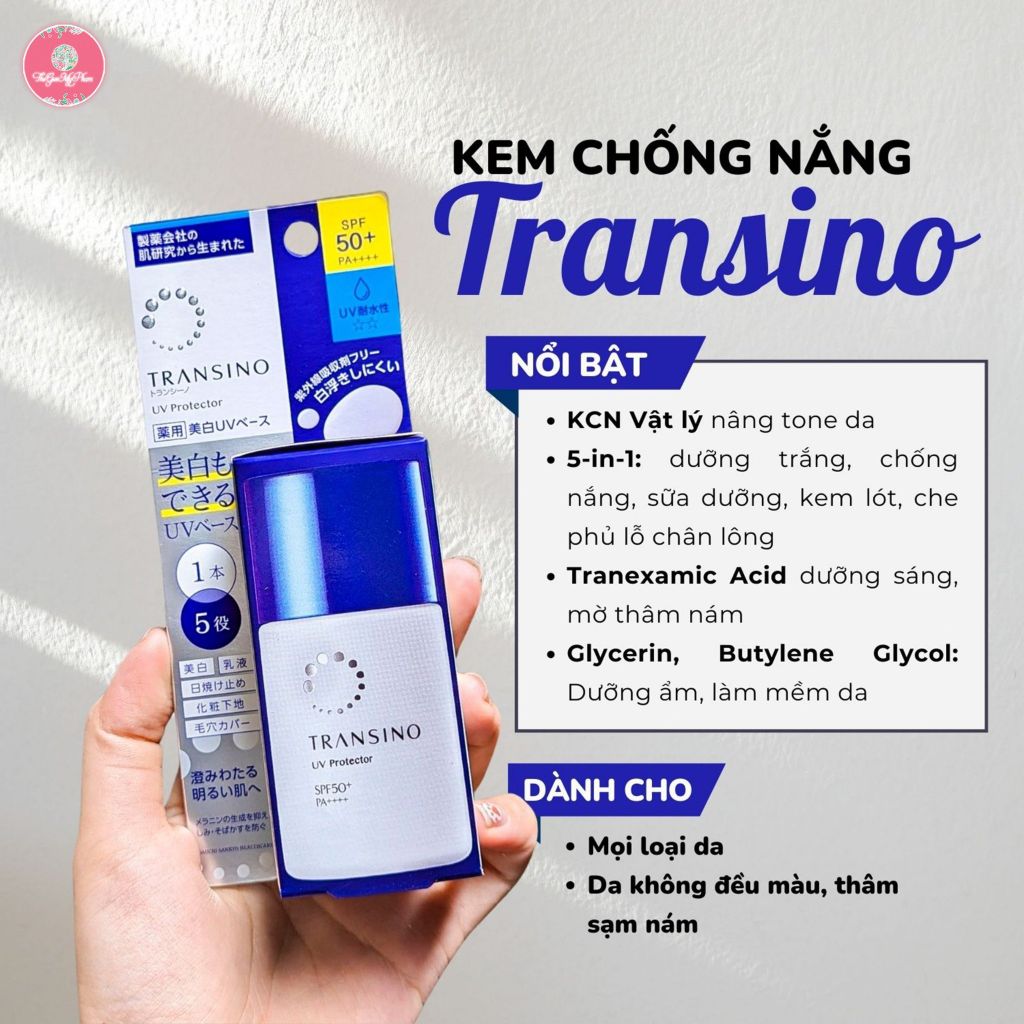 Transino - Kem Chống Nắng UV Protector SPF50+ PA++++ 30ml (Ko Tđ)