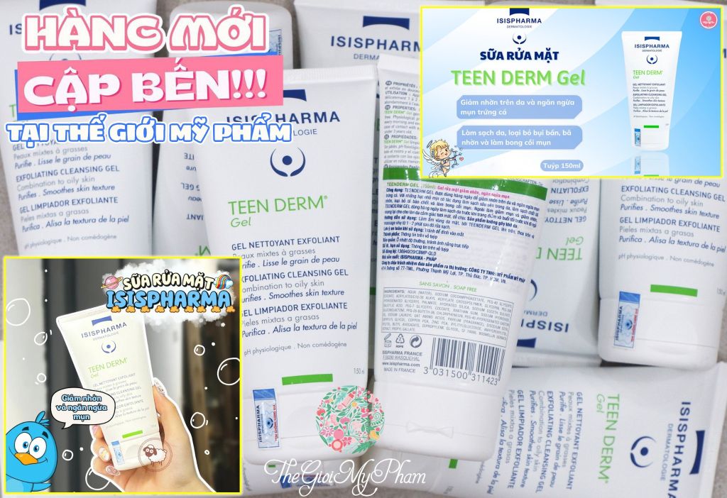 Sữa Rửa Mặt Isis Pharma TeenDerm Gel 150ml