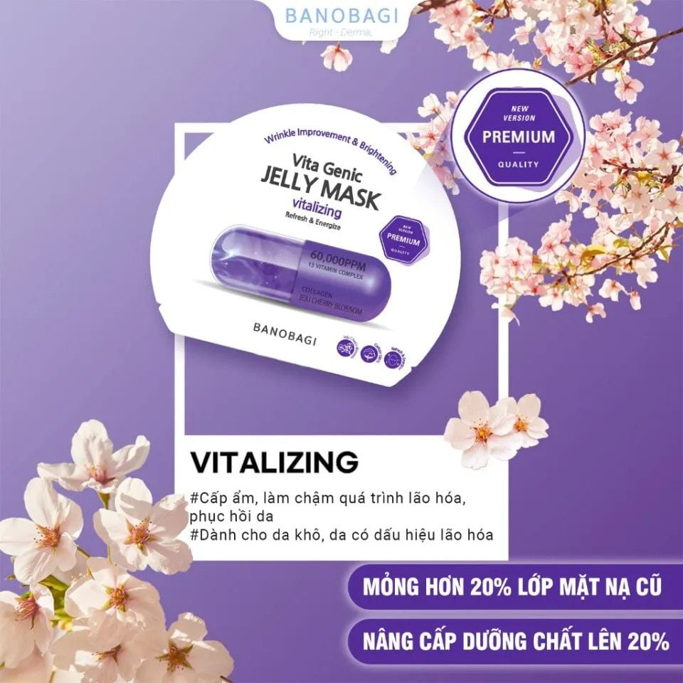 Mặt Nạ Banobagi Premium Collagen (Tím)
