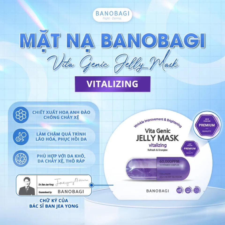 Mặt Nạ Banobagi Premium Collagen (Tím)