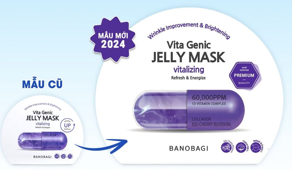 Mặt Nạ Banobagi Premium Collagen (Tím)