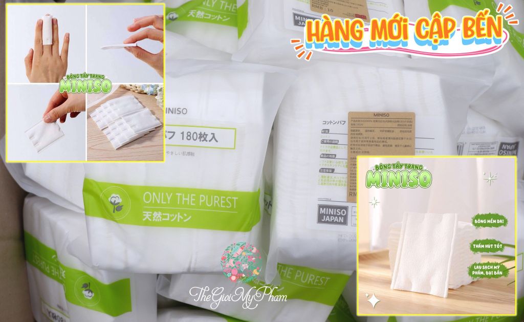 Bông Miniso 180 Miếng (Bịch)
