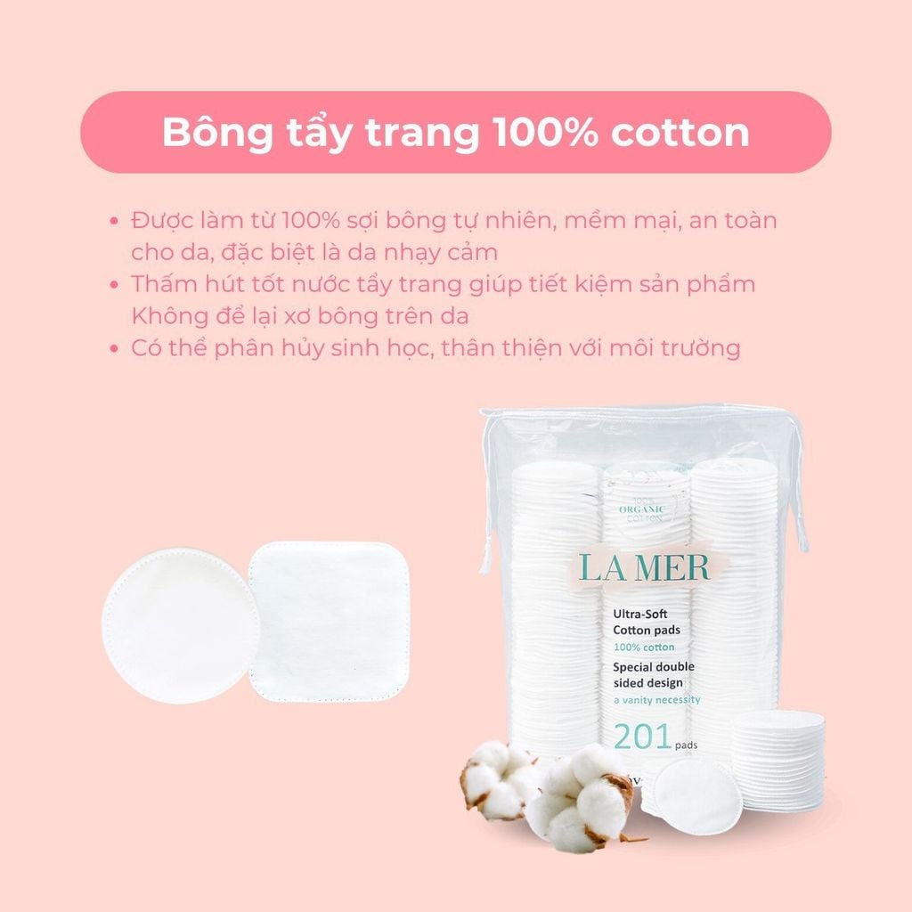 Bông Tẩy Trang La Mer 201 Miếng