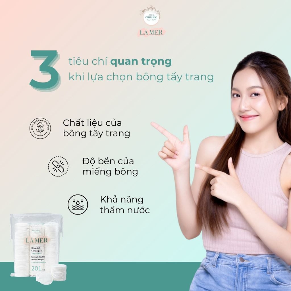 Bông Tẩy Trang La Mer 201 Miếng