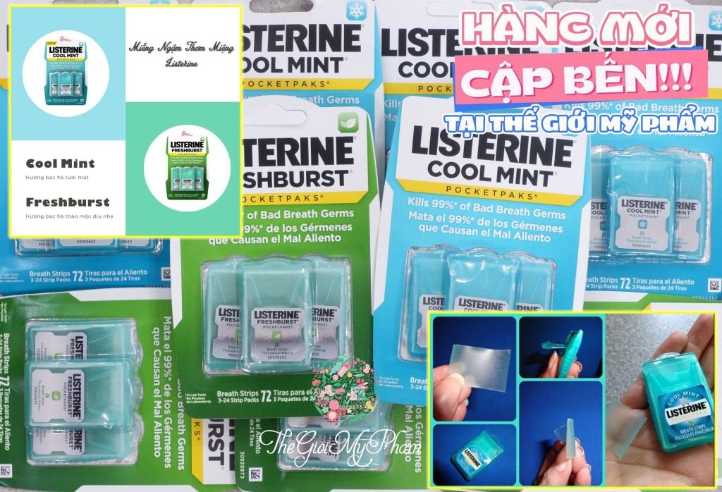 Miếng Ngậm Thơm Miệng Listerine Cool Mint (72 miếng)