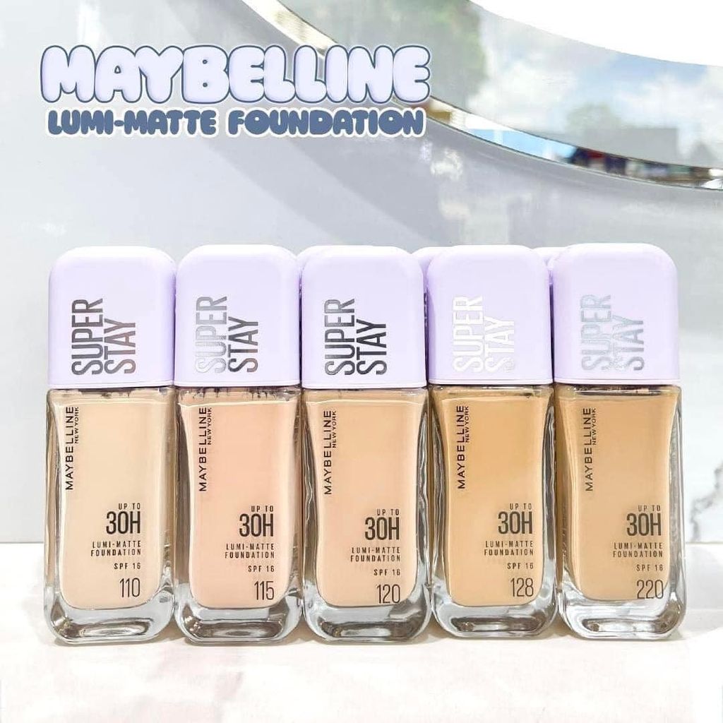 Kem Nền Maybelline Super Stay Up To 30h Lumi Matte Foundation SPF16 35ml #110