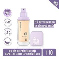 Kem Nền Maybelline Super Stay Up To 30h Lumi Matte Foundation SPF16 35ml #110