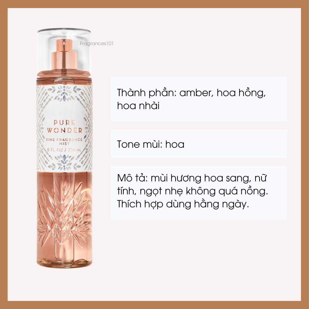 Xịt Thơm BBW 236ml #Pure Wonder