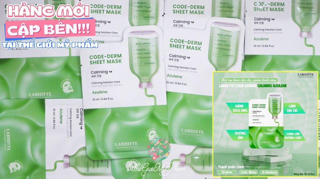 Mặt Nạ Labiotte Code Derm Sheet Mask #Calming