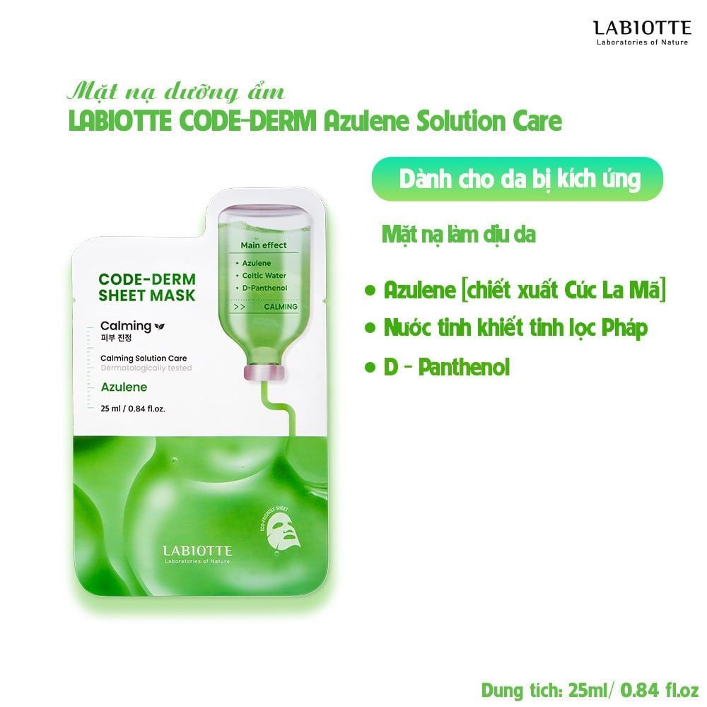 Mặt Nạ Labiotte Code Derm Sheet Mask #Calming