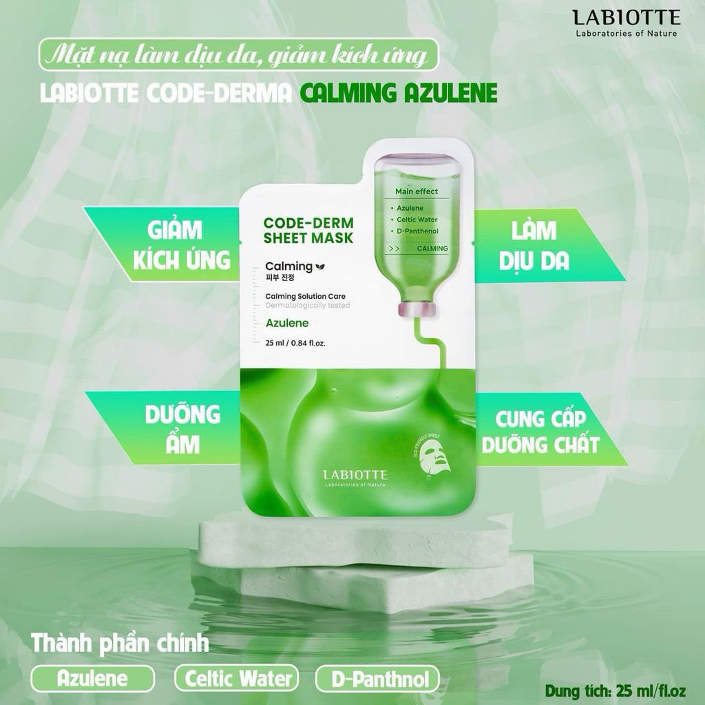 Mặt Nạ Labiotte Code Derm Sheet Mask #Calming