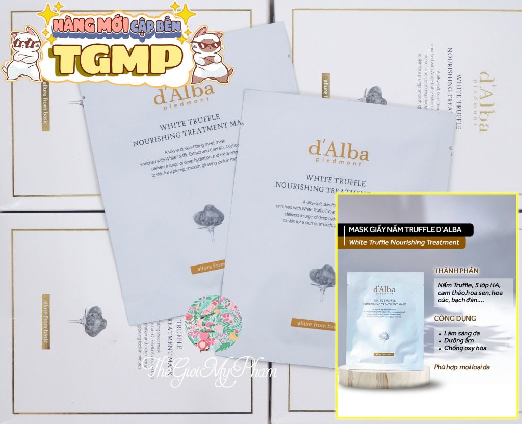 Mặt Nạ d'Alba White Truffle Double Mask Pack Calming & Hydrating