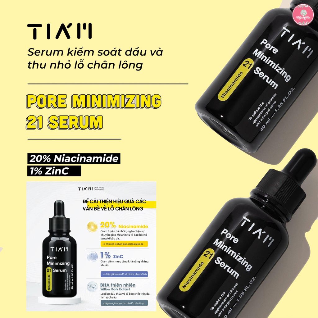 Tinh Chất Kiểm Soát Dầu Nhờn Thu Nhỏ Lỗ Chân Lông 20% Niacinamide +1% Zinc Tiam Pore Mininmizing 21