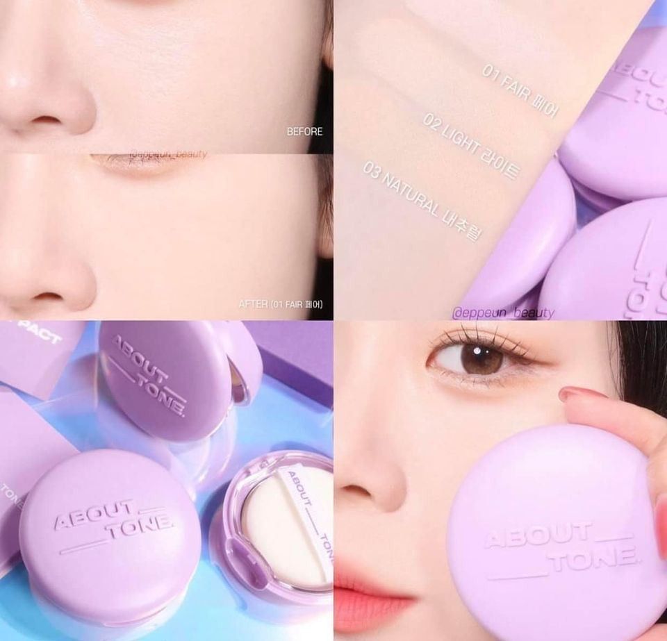Phấn Phủ Dạng Nén About Tone Raise Your Beauty Tone #01 Fair