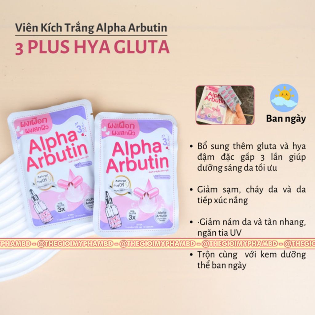 Bột Kích Trắng Alpha Arbutin Hya Gluta (Mới 2024)