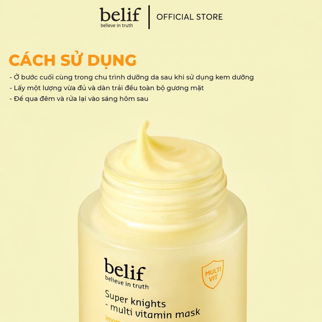 Mặt Nạ Ngủ Dưỡng Sáng Da Belif Super Knight Multi Vitamin Mask 75ml