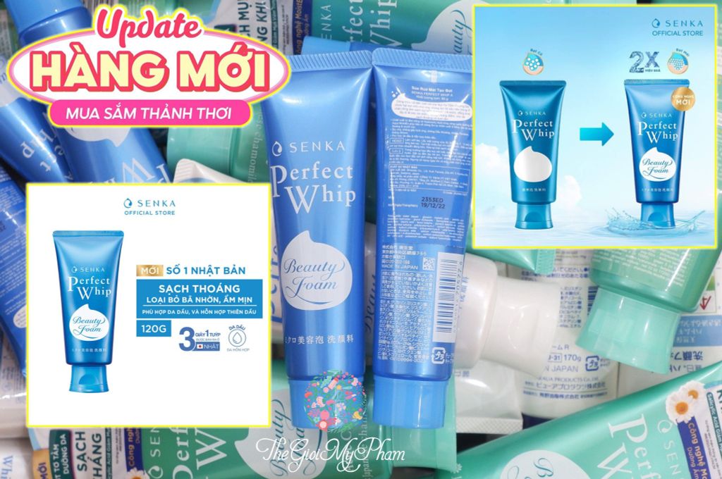 Sữa Rửa Mặt Tạo Bọt Senka Perfect Whip 50g (Tuýp Xanh Nhỏ)