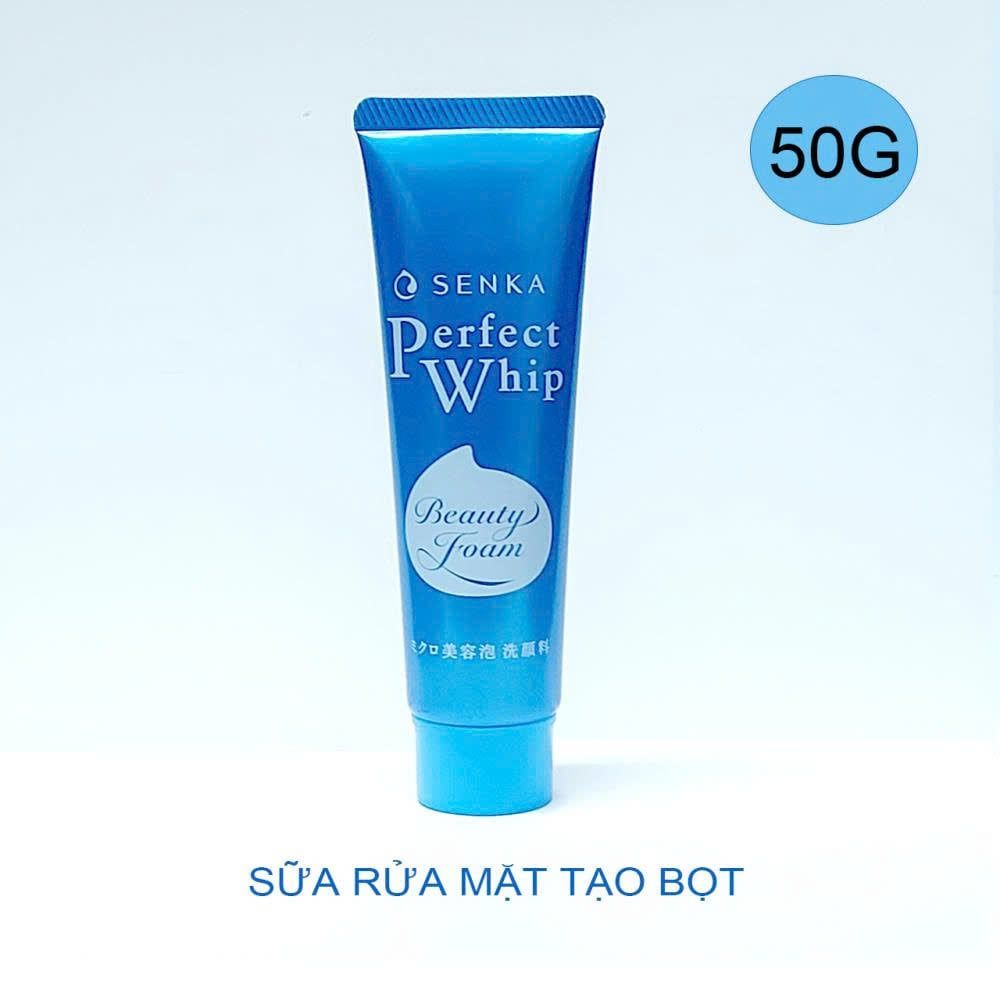 Sữa Rửa Mặt Tạo Bọt Senka Perfect Whip 50g (Tuýp Xanh Nhỏ)