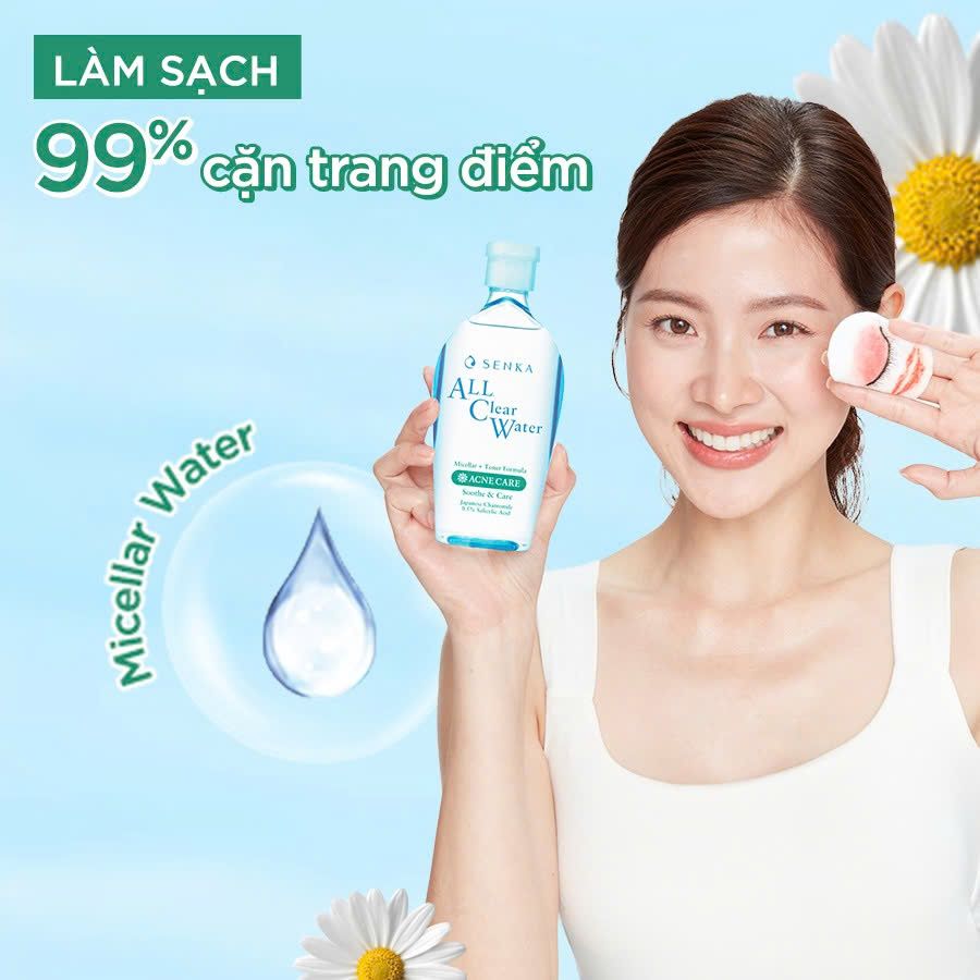 Nước Tẩy Trang Senka Ngăn Ngừa Mụn 230ml All Clear Water Acne Care