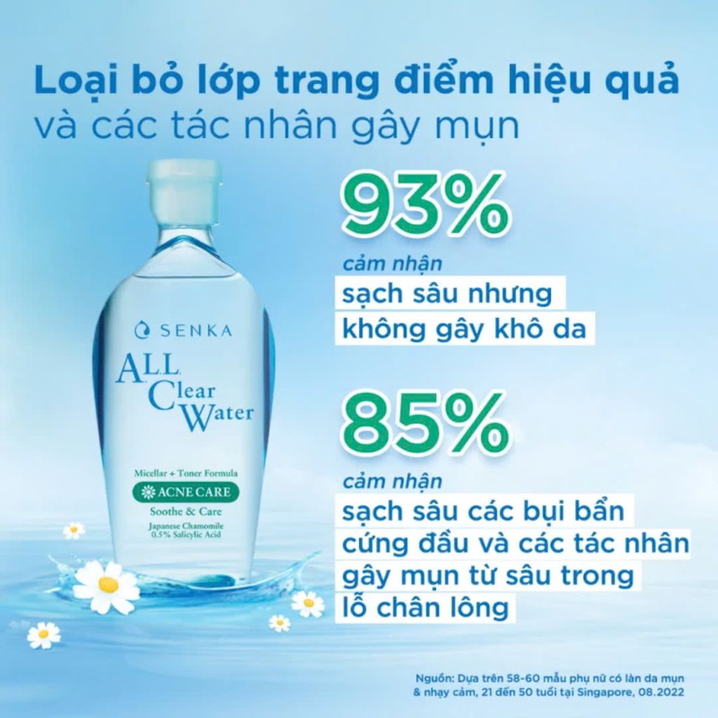 Nước Tẩy Trang Senka Ngăn Ngừa Mụn 230ml All Clear Water Acne Care